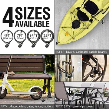 MARQUE 4FT Bike Lock with Key - Secure Your Bikes Easily