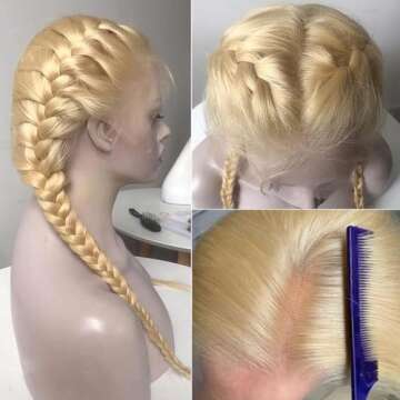 Tuneful 34 Inch Long 613 Lace Front Wig Human Hair 250% Density 13x4 Straight Blonde Lace Front Wigs Human Hair Pre Plucked Glueless 613 HD Lace Frontal Wig Human Hair