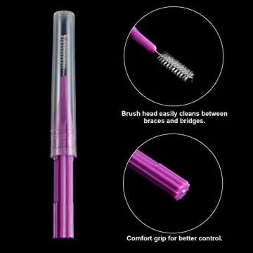 50 Counts Vibrant Interdental Brushes for Oral Hygiene