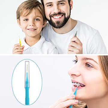 50 Counts Vibrant Interdental Brushes for Oral Hygiene