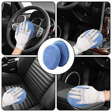 Fasmov Microfiber Wax Applicator Pads for Car Cleaning