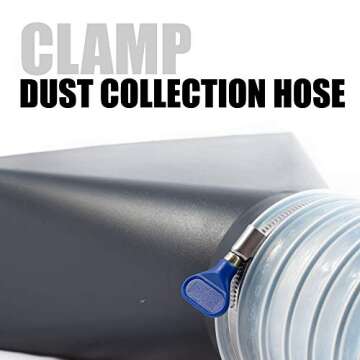 Fulton 4 Inch Thumb Screw Key Adjustable Stainless Steel Hose Clamps - 5 Pack, Pipe, Dryer Vent, Dust Collection, Automotive, RV Clamps