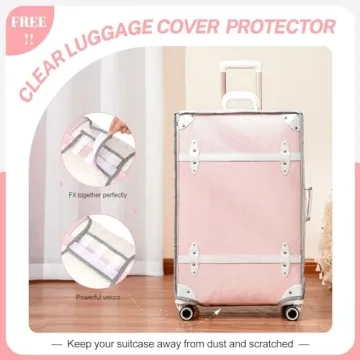 Stylish Vintage Luggage Set for Women | 3-Piece Retro Design