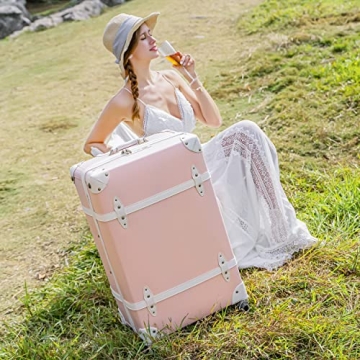 Stylish Vintage Luggage Set for Women | 3-Piece Retro Design