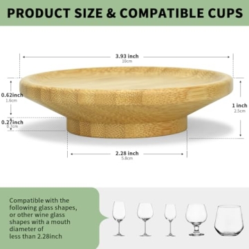 Elegant Wine Glass Charcuterie Toppers Set of 4