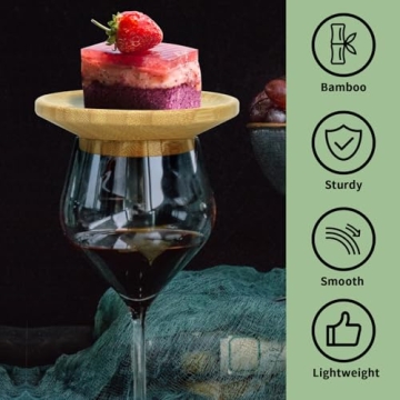 Elegant Wine Glass Charcuterie Toppers Set of 4