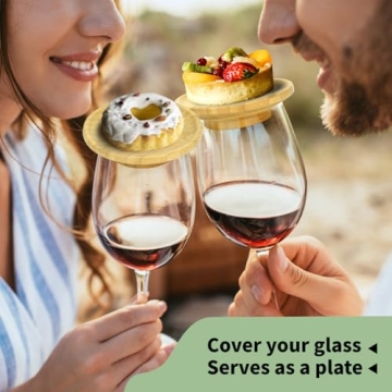 Elegant Wine Glass Charcuterie Toppers Set of 4