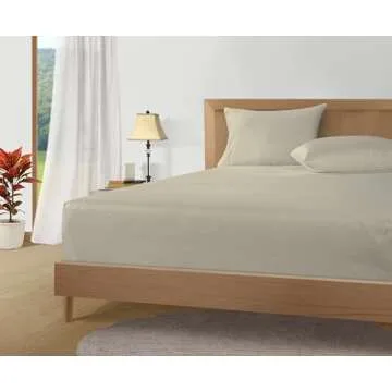 LANE LINEN 100% Egyptian Cotton Bed Sheets - 1000 Thread Count 4PC Queen Sheets Set, Long Staple Cotton Bedding Sheets, Sateen Weave, Luxury Hotel Sheets, Deep Pocket, Swiss Dot - Linen