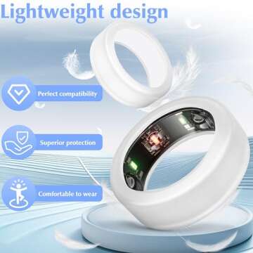 Oura Ring Protector - 6 Pack Silicone Cover for Gen 3 & 4