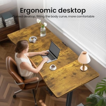 Veken Electric Standing Desk 63x28 Ergonomic Workspace