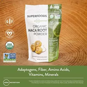 MRM Nutrition Organic Maca Root Powder | Superfoods | Adaptogen | Gluten-Free + Vegan | 40 Servings