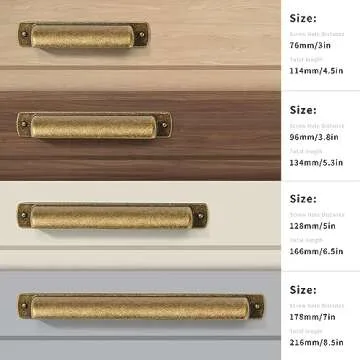 CABDM Brass Drawer Knobs 10 Pack 1 Inch Antique Brass Cabinet Knobs Kitchen Cabinet Hardware Vintage Ball Knobs Antinque Gold Pulls for Drawers.