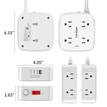 Surge Protector Power Strip with 8 Outlets & USB