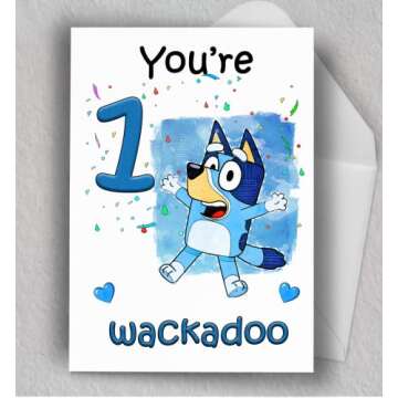 Kids' Wackadoo Birthday Card - Fun & Personalizable Party Greeting