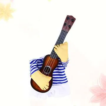 UEETEK Dog Halloween Costumes, Funny Puppy Costume Pet Clothes Dog Playing Guitar Fancy Costume Cosplay Party Size M