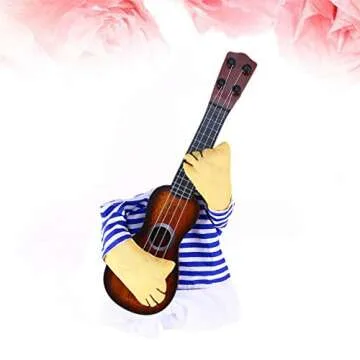 UEETEK Dog Halloween Costumes, Funny Puppy Costume Pet Clothes Dog Playing Guitar Fancy Costume Cosplay Party Size M