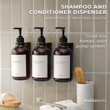 MaisoNovo Shampoo Dispenser Set for Stylish Bathrooms