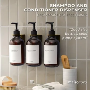 MaisoNovo Shampoo Dispenser Set for Stylish Bathrooms