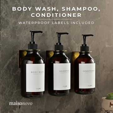 MaisoNovo Shampoo Dispenser Set for Stylish Bathrooms
