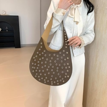 URKITTY Punk Vegan Leather Tote Bag for Trendy Fashion