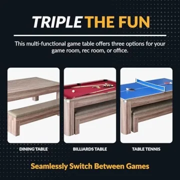 Hathaway Newport 7 Ft Multi Game Pool Table Combo for Fun