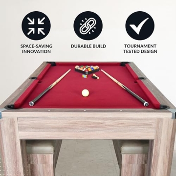 Hathaway Newport 7 Ft Multi Game Pool Table Combo for Fun