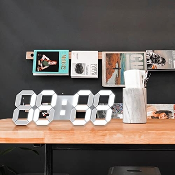 15" LED Digital Wall Clock Multifunctional Display Remote