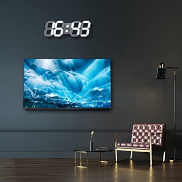15" LED Digital Wall Clock Multifunctional Display Remote