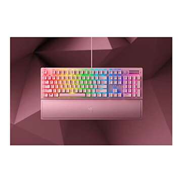 Razer Blackwidow V3 Wired Gaming Mechanical Green Switch Keyboard with RGB Lighting (Renewed)