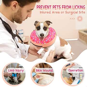 Supet Inflatable Dog Cone Collar Alternative After Surgery, Dog Neck Donut Collar Recovery E Collar ...