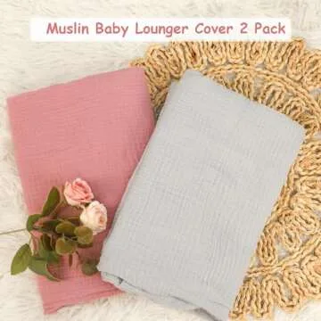 Hooyax Baby Lounger Cover – Soft Muslin Cotton 2 Pack