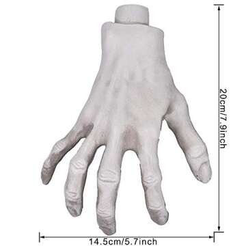 Halloween Skeleton Hands - Realistic Life Size Severed Fake Plastic Hands for Halloween Props Decoration, (2Pairs)
