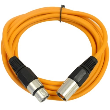 SEISMIC AUDIO - SAXLX-10 - 6 Pack of 10' Orange XLR Male to XLR Female Patch Cables - Balanced - 10 ...