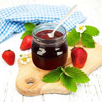 CycleMore 24 Pcs 8oz Clear Glass Mason Jars With Regular Silver Separable Lids, 250ml Round Spice Canning Jars for Honey, Jam, Herb, Wedding Favors, Kitchen Storage, DIY Souvenir