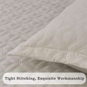 PHRIXUS Oversized Bedspread Coverlet Quilt Set Soft Lightweight Thin Comforter 3 Piece Bedding Cover