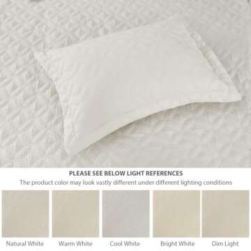 PHRIXUS Oversized Bedspread Coverlet Quilt Set Soft Lightweight Thin Comforter 3 Piece Bedding Cover