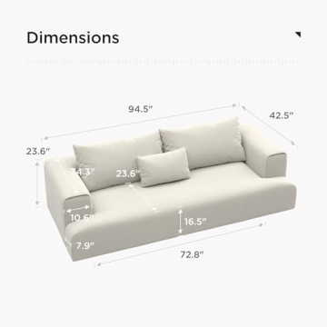 Shop Acanva Modern Minimalist Sofa for Ultimate Comfort