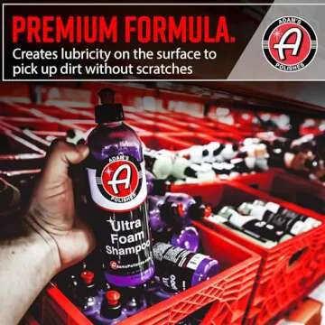 Adam's Polishes Ultra Foam Shampoo 16oz - Our Most Sudsy Car Shampoo Formula Ever - pH Neutral Formula for Safe, Spot Free Cleaning - Ultra Slick Formula, Wont Scratch or Leave Water Spots
