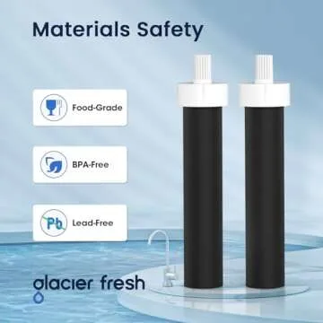 GLACIER FRESH Water Bottle Filters, Replacement for Brita BB06, Brita Hard Sided and Sport Water Bottle Filter, 6 Count