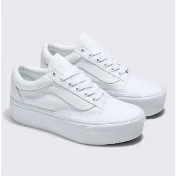 Vans FU Old Skool Stackform True White Size 5.5 Sneakers