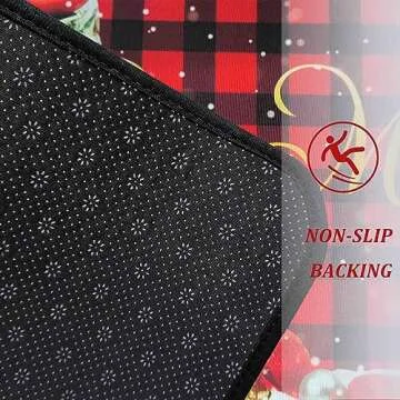 Noulmea Christmas Kitchen Rugs Set of 2 for Festive Decor