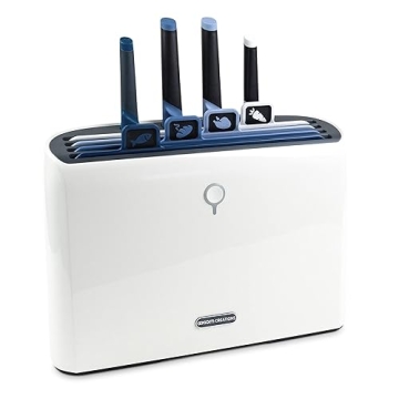 Axiom Creations Smart Cutting Board and Knife Set - Self Cleaning Cutting Board Set with 4 Color Cod...