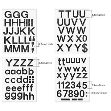 Outus 202 Pcs Vinyl Letter Stickers Self Adhesive Mailbox Alphabet and Numbers Outdoor Vinyl Letters...