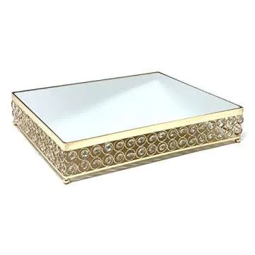 Allgala Elegant 3-Piece Cake Stand Set with Mirror