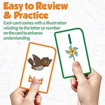 Alphabet Flash Cards for Toddlers-FlashCards Set of 4-Numbers,Alphabets,First Words,Colors&Shapes,Kindergarten Kids Cards Toddler Learning Activities(Upgraded Version for Tracing Letters and Numbers)