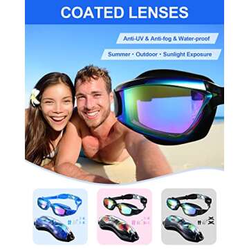 6 Pack Swim Goggles – Full Protection for Swimming Fun