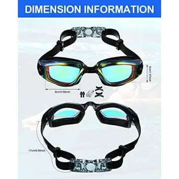 6 Pack No Leaking Swim Goggles with UV Protection