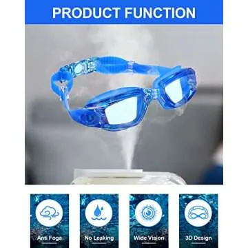 6 Pack No Leaking Swim Goggles with UV Protection