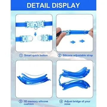 6 Pack No Leaking Swim Goggles with UV Protection