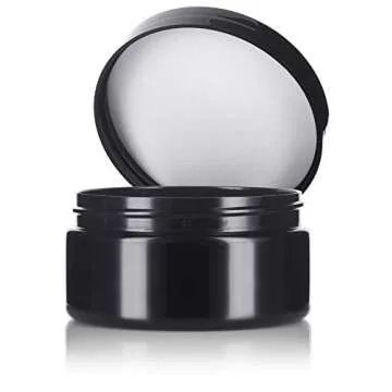 8 oz Black PET Low Profile Jar Set for All Needs